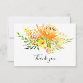 イエローフローラ葬儀記念ありがとう サンキューカード (正面)