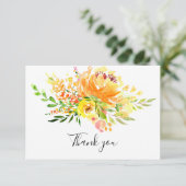 イエローフローラ葬儀記念ありがとう サンキューカード (スタンド正面)