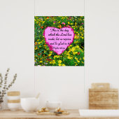 イエローフローラ詩篇118:24写真デザイン ポスター (キッチン)