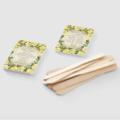 イエローフローラ金ゴールドグリッター結婚式 プログラム ハンドファン (組立なし)