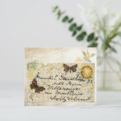 イエローフローラ&バタフライヴィンテージスクラップブック紙 (スタンド正面)