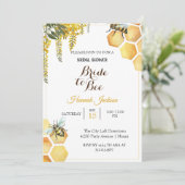 イエローブライドトゥビー ブライダルシャワー 招待状 (スタンド正面)