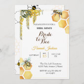 イエローブライドトゥビー ブライダルシャワー 招待状 (正面/裏面)