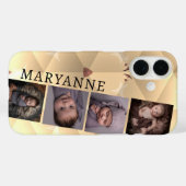 イエローブラウンの濃淡（4イメージ付き） Case-Mate iPhoneケース (裏面 (横))