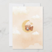 イエローブラウンキュートベビーベアベビーシャワー招待状 招待状 (裏面)