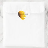 イエローブラウンヒマワリブライダルシャワーサンキュー ハートシール (バッグ)