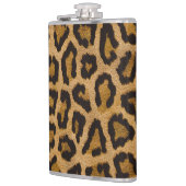 イエローブラウンブラックレオパードアニマルプリント フラスク (左)