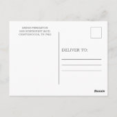 イエローブラウンホワイトヒマワールボホ婚約パーティ ポストカード (裏面)