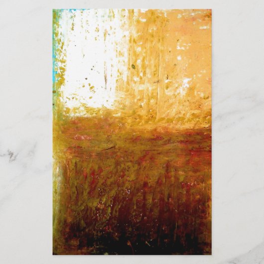 イエローブラウン抽象芸術 便箋 (正面)
