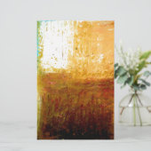 イエローブラウン抽象芸術 便箋 (スタンド正面)