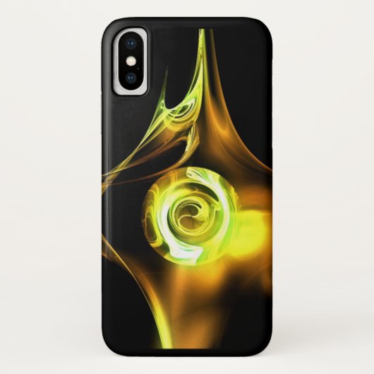 イエローブラウン白フラクタルローズ Case-Mate iPhoneケース (裏面)