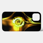 イエローブラウン白フラクタルローズ Case-Mate iPhoneケース (裏面 (横))