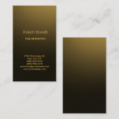 イエローブラウン金ゴールドトーンモダン名刺 名刺 (正面/裏面)
