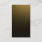 イエローブラウン金ゴールドトーンモダン名刺 名刺 (裏面)