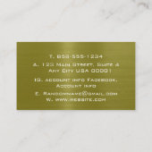 イエローブラシ仕上げ金属ステンレス鋼 名刺 (裏面)