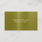 イエローブラシ仕上げ金属ステンレス鋼 名刺 (正面)