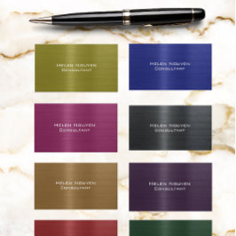 イエローブラシ仕上げ金属ステンレス鋼 名刺