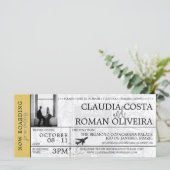 イエローブラジ結婚ルの搭乗券招待状 (スタンド正面)