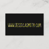 イエローブラックのまわりに(昆虫)マルハナバチ虫バズ 名刺 (裏面)