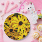 イエローブラックアイドササンズフローラ ペーパープレート (パーティー)