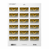 イエローブラックアイドスサンズフラワーフィールド ラベル (フルシート)