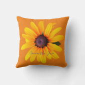 イエローブラックアイドスーザンオレンジ春夏 クッション (裏面)
