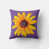 イエローブラックアイドスーザンパープル春夏 クッション (裏面)