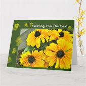 イエローブラックアイドスーザン開花カード カード (黄色い花)