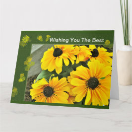 イエローブラックアイドスーザン開花カード カード