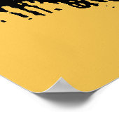 イエローブラックアポップ・アートのートチおもしろいンパンジー ポスター (角)