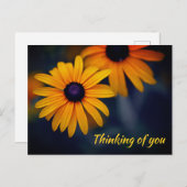 イエローブラックキーのスーザンガーデン恋しく思フラワーズユー ポストカード (正面/裏面)