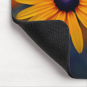 イエローブラックキーズンガーデンやる気を起こさせるフラワー マウスパッド (コーナー)