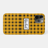 イエローブラックギンガパーソナライズされたム Case-Mate iPhoneケース (裏面(横))