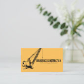 イエローブラッククレーン図解スタイル建築 名刺 (スタンド正面)