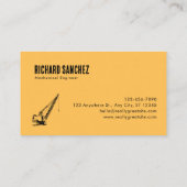 イエローブラッククレーン図解スタイル建築 名刺 (裏面)