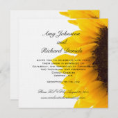 イエローブラックサンフラワー結婚式招待状 招待状 (正面/裏面)