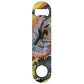 イエローブラックシルバーオレンジボトルオープナー スピード栓抜き (正面)