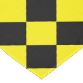 イエローブラックタ市松模様にブレクロス テーブルクロス (アングル)