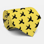 イエローブラックダク飛んでいるス ネクタイ (ロール)