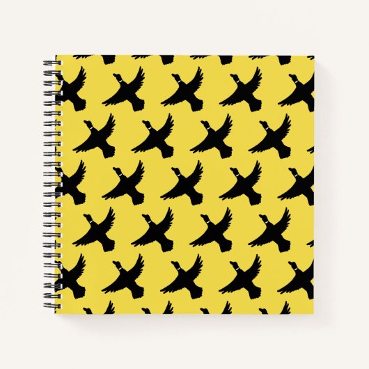 イエローブラックダク飛んでいるス ノートブック (正面)