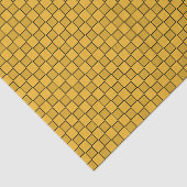 イエローブラックチェッカーボードパターン 薄葉紙 (詳細)