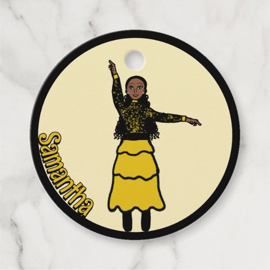 イエローブラックティアド・ダンサー#1 フェイバータグ (正面)