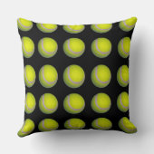 イエローブラックテニスボールパターン クッション (裏面)