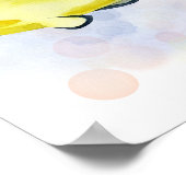 イエローブラックトロピカルフィッシュ海テーマ ポスター (角)