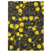 イエローブラックバタフライハイブ |バタフライクリップボード クリップボード (裏面)