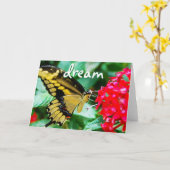 イエローブラックバタフライフォトドリームスクリプモダント カード (黄色い花)