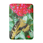 イエローブラックバタフライ撮影ドリームスクリプト バスマット (正面縦)