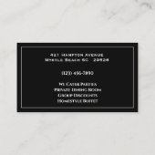 イエローブラックピグバーベキューポークビジネスカード 名刺 (裏面)