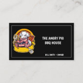 イエローブラックピグバーベキューポークビジネスカード 名刺 (正面)