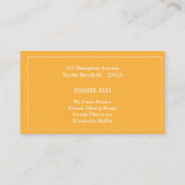 イエローブラックピグバーベキューポークビジネスカード 名刺 (裏面)